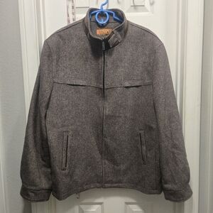 Enzo Tovare Men's Brown/tan Wool Blend Jacket Size 2XL